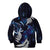 New Zealand Maori Matariki Kid Hoodie Tui Bird Galaxy