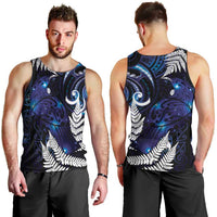 New Zealand Maori Matariki Men Tank Top Tui Bird Galaxy