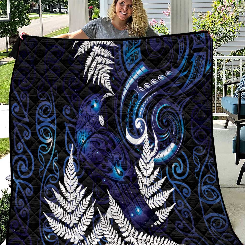 New Zealand Maori Matariki Quilt Tui Bird Galaxy