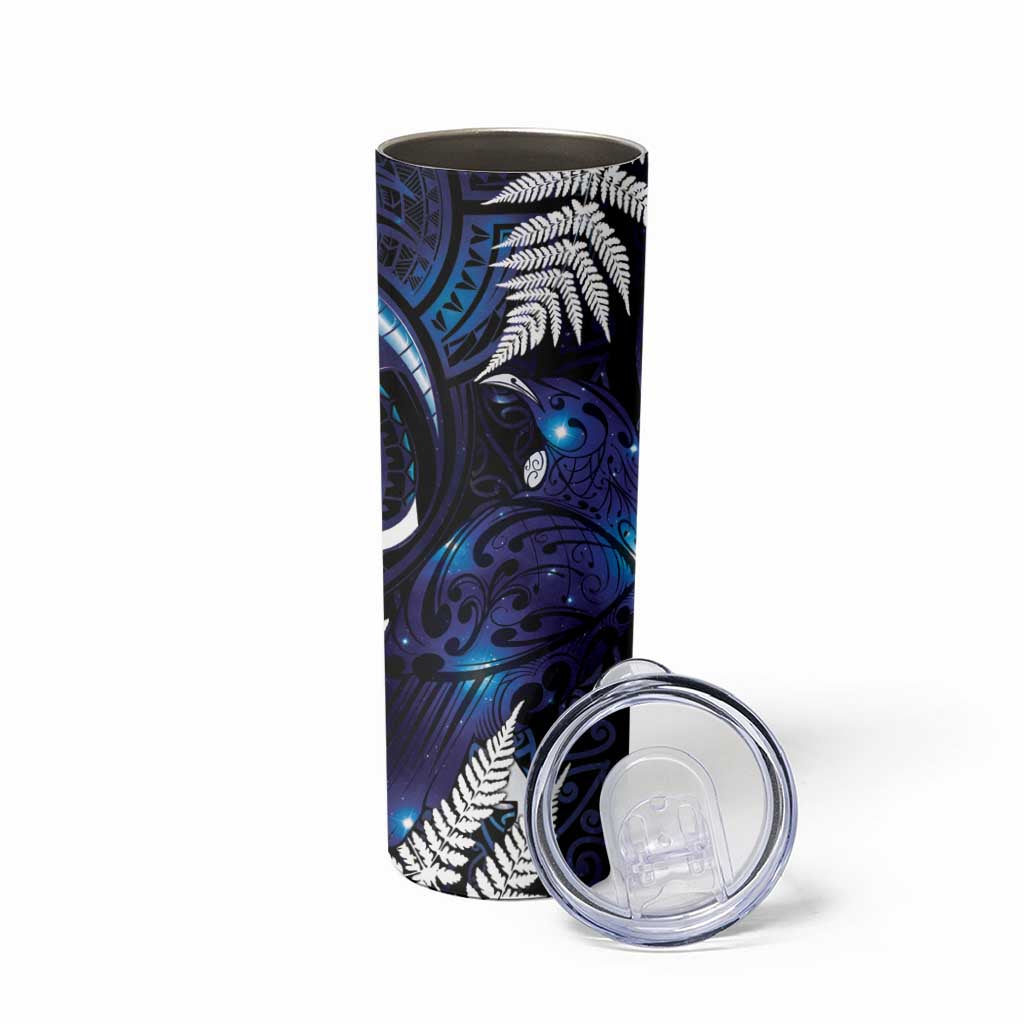 New Zealand Maori Matariki Skinny Tumbler Tui Bird Galaxy