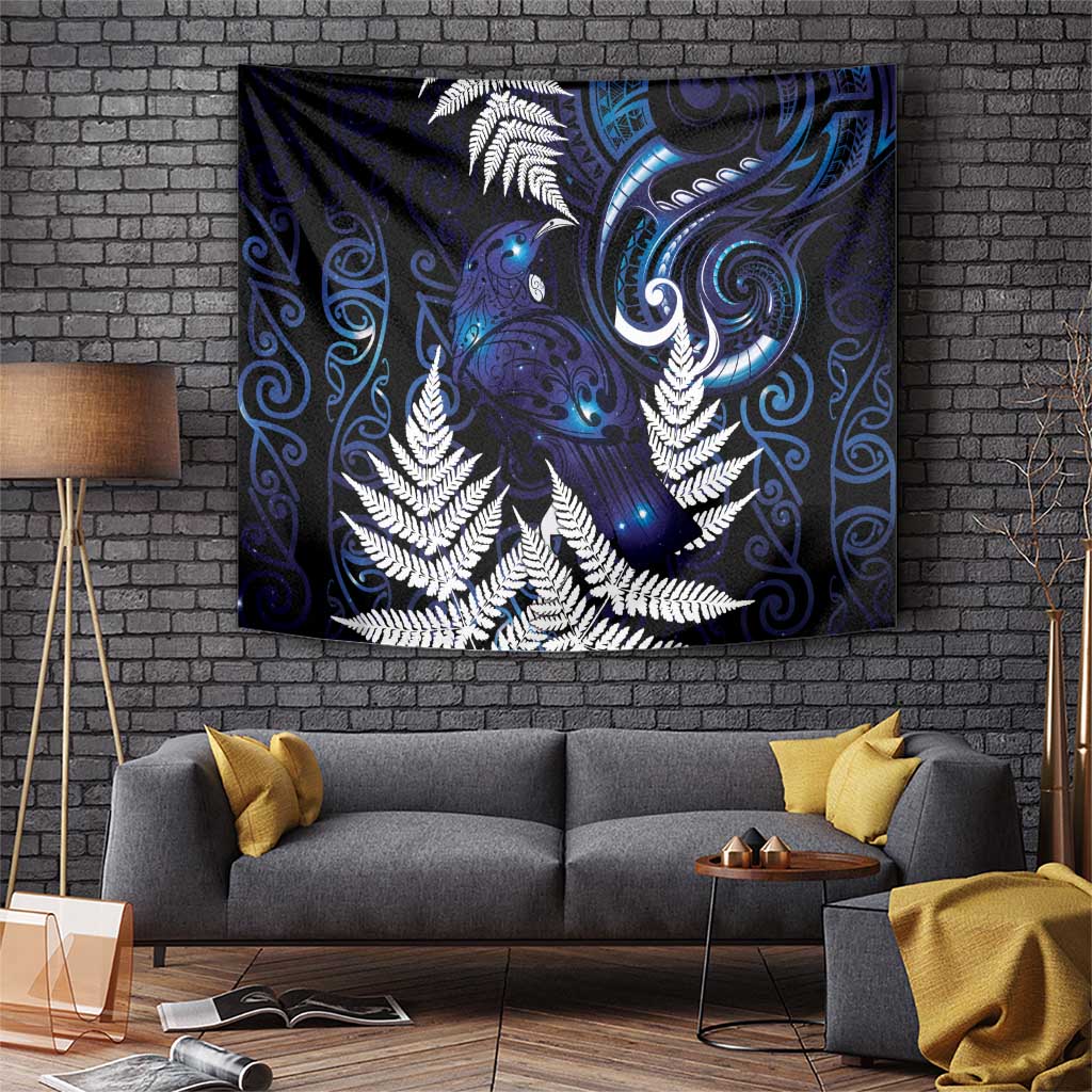 New Zealand Maori Matariki Tapestry Tui Bird Galaxy