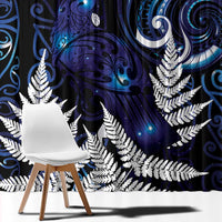 New Zealand Maori Matariki Window Curtain Tui Bird Galaxy