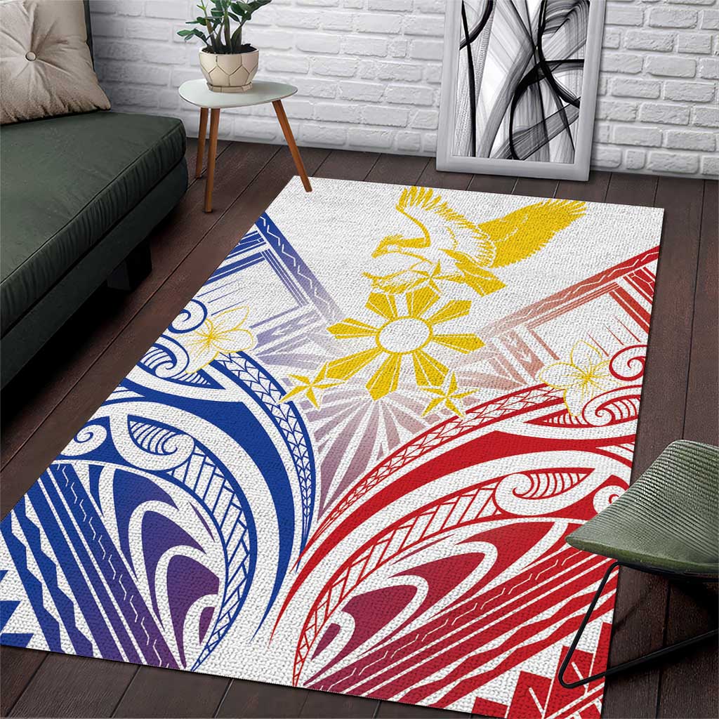 Philippines Tribal Sun Area Rug Hunting Eagle