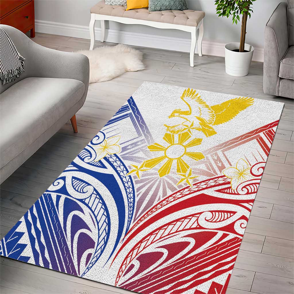 Philippines Tribal Sun Area Rug Hunting Eagle
