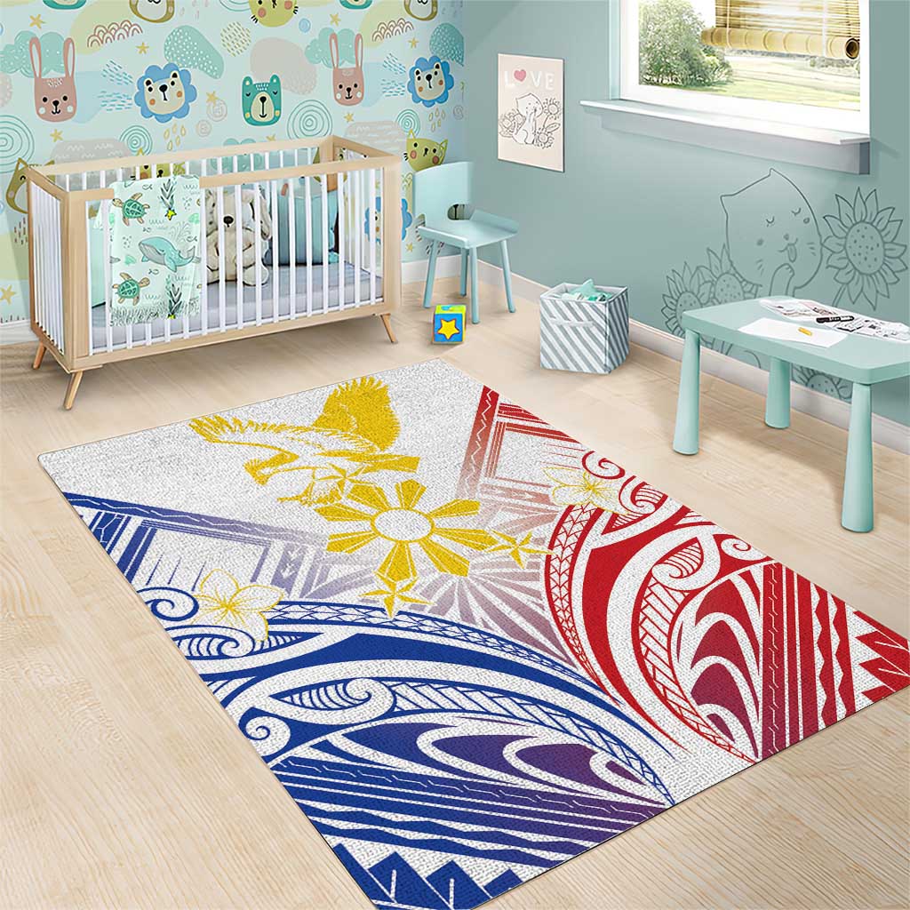 Philippines Tribal Sun Area Rug Hunting Eagle