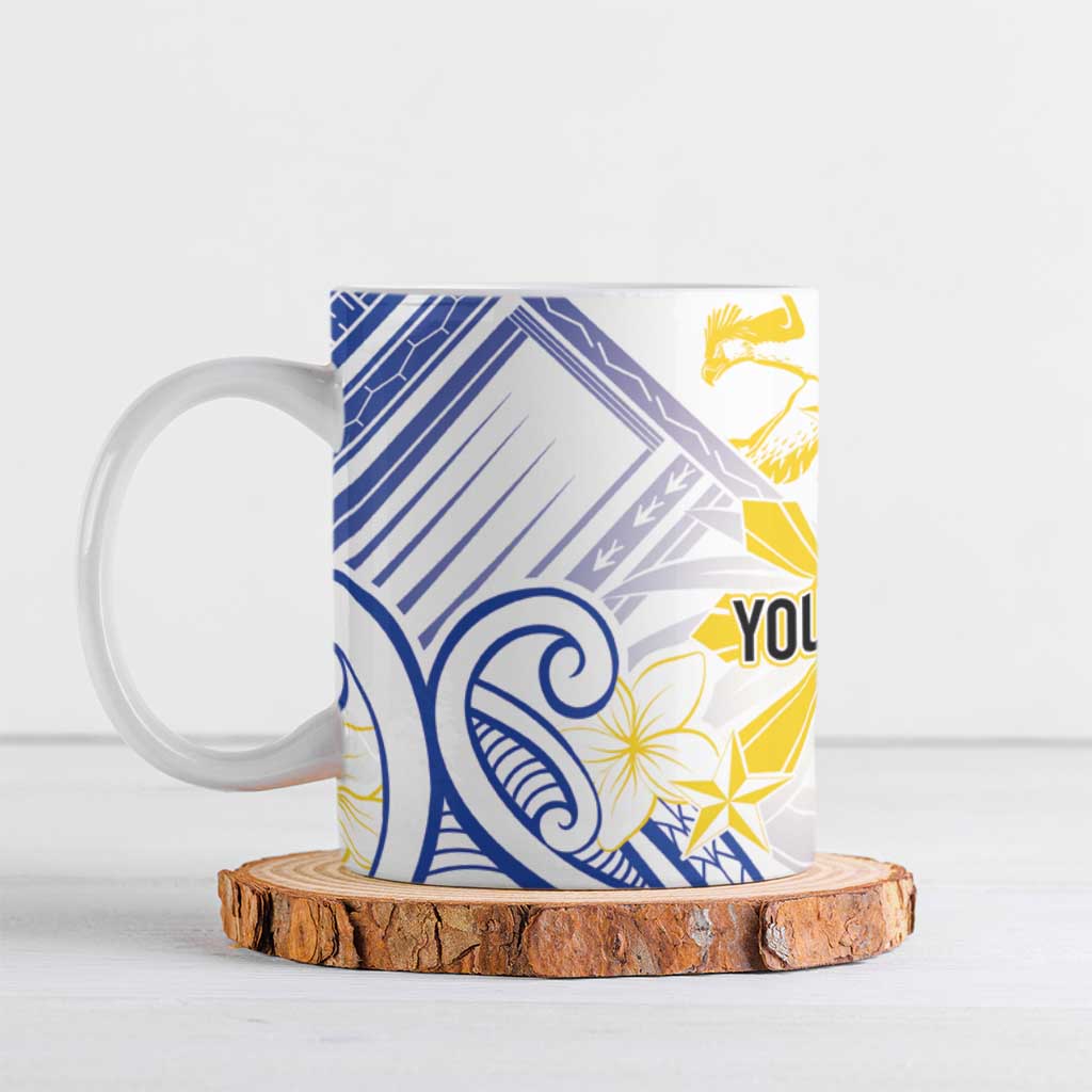 Philippines Tribal Sun Personalized Ceramic Mug Hunting Eagle LT7 White - Polynesian Pride
