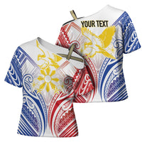 Philippines Tribal Sun Personalized Cross Shoulder Shirt Hunting Eagle LT7 - Polynesian Pride