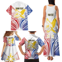 Philippines Tribal Sun Personalized Family Matching Tank Maxi Dress and Hawaiian Shirt Hunting Eagle LT7 - Polynesian Pride