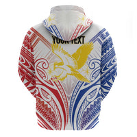 Philippines Tribal Sun Personalized Hoodie Hunting Eagle LT7 - Polynesian Pride