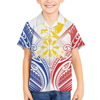 Philippines Tribal Sun Personalized Kid Hawaiian Shirt Hunting Eagle