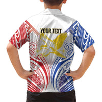 Philippines Tribal Sun Personalized Kid Hawaiian Shirt Hunting Eagle