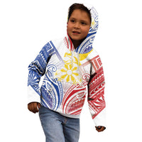Philippines Tribal Sun Personalized Kid Hoodie Hunting Eagle LT7 - Polynesian Pride