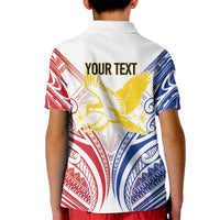 Philippines Tribal Sun Personalized Kid Polo Shirt Hunting Eagle LT7 - Polynesian Pride