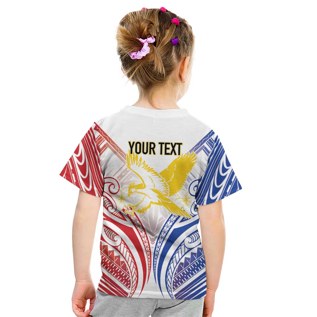 Philippines Tribal Sun Personalized Kid T Shirt Hunting Eagle LT7 - Polynesian Pride