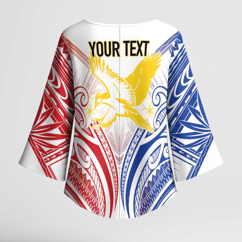 Philippines Tribal Sun Personalized Kimono Sleeve Blouse Hunting Eagle LT7 - Polynesian Pride