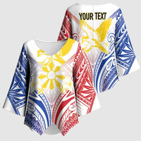 Philippines Tribal Sun Personalized Kimono Sleeve Blouse Hunting Eagle LT7 - Polynesian Pride