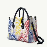 Philippines Tribal Sun Leather Bag Hunting Eagle LT7 White - Polynesian Pride