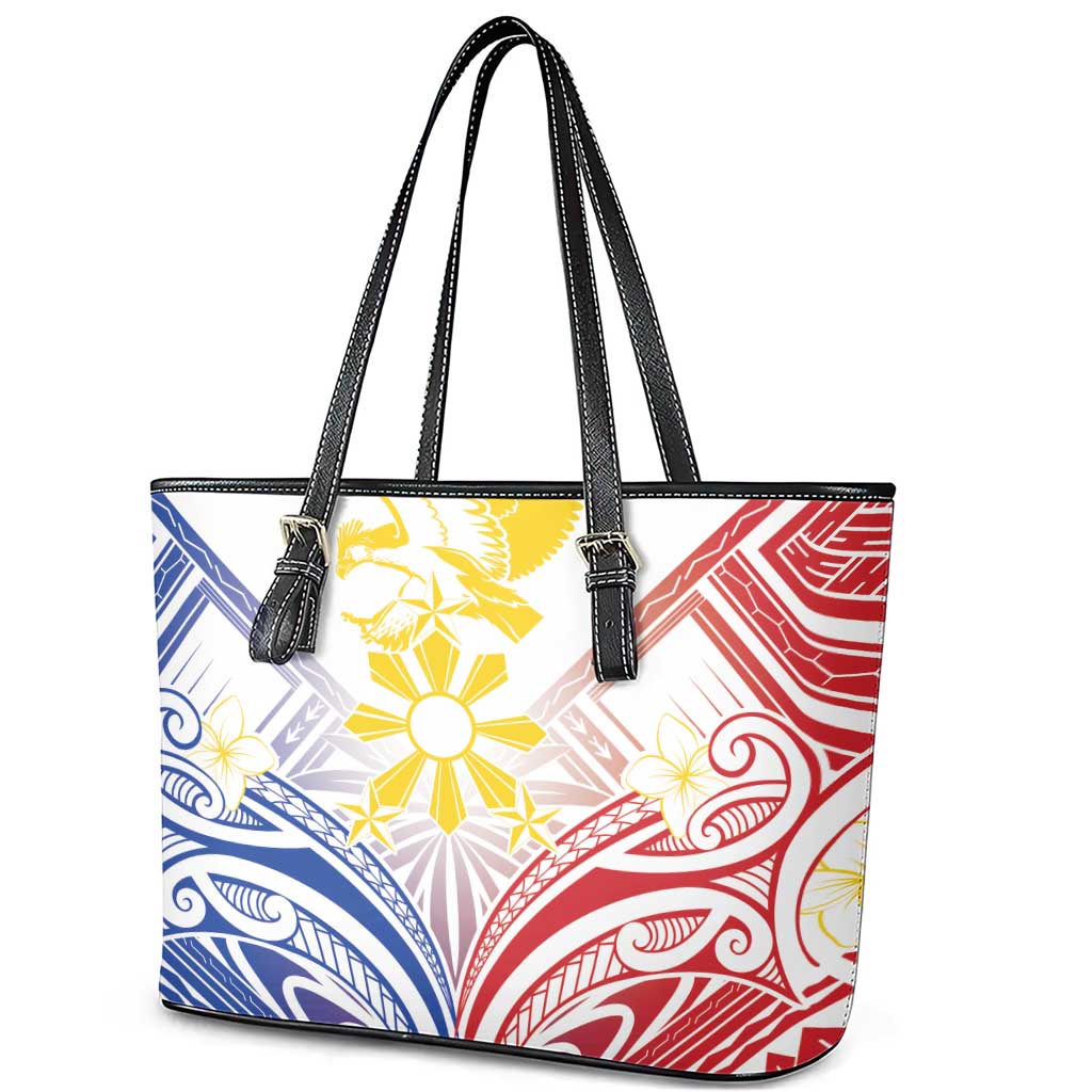 Philippines Tribal Sun Leather Tote Bag Hunting Eagle LT7 - Polynesian Pride