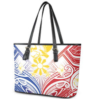 Philippines Tribal Sun Leather Tote Bag Hunting Eagle LT7 - Polynesian Pride