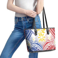 Philippines Tribal Sun Leather Tote Bag Hunting Eagle LT7 - Polynesian Pride