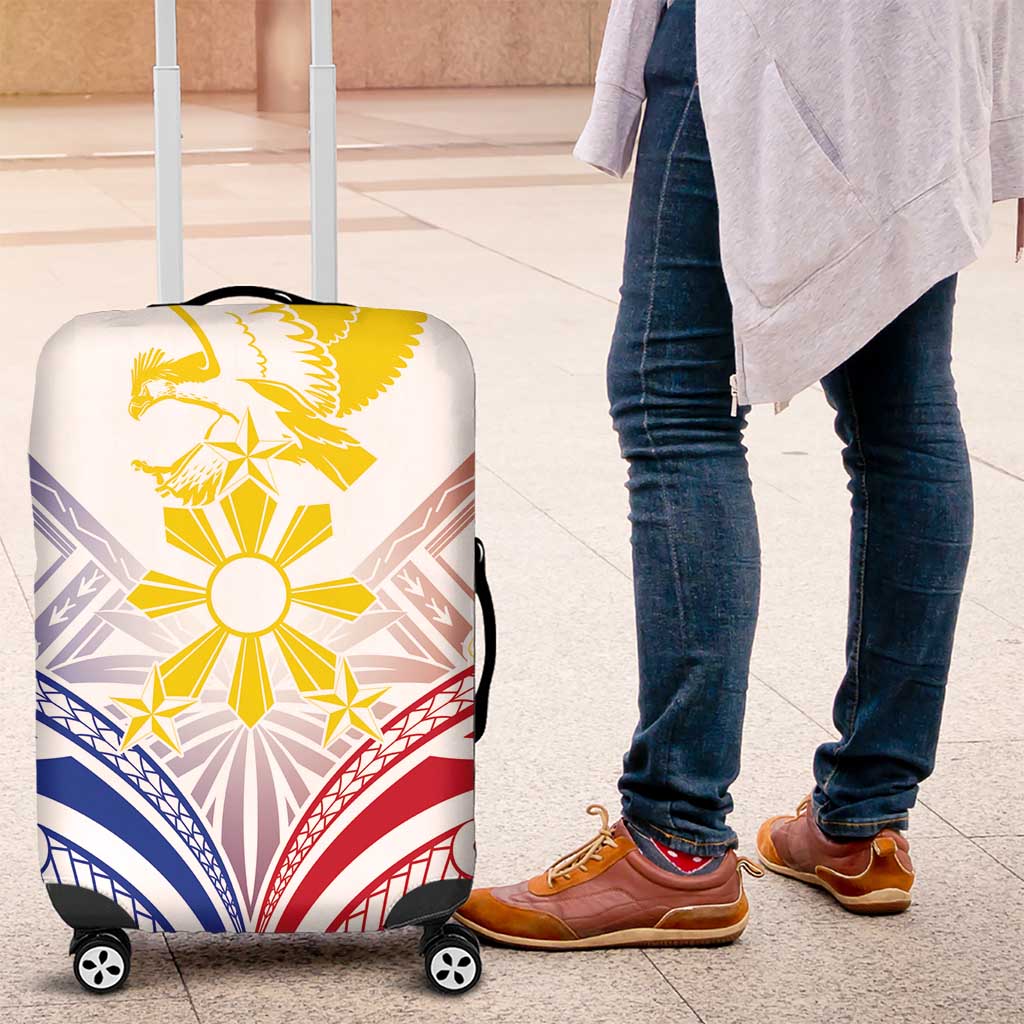 Philippines Tribal Sun Luggage Cover Hunting Eagle LT7 White - Polynesian Pride