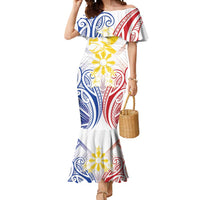 Philippines Tribal Sun Personalized Mermaid Dress Hunting Eagle LT7 Women White - Polynesian Pride