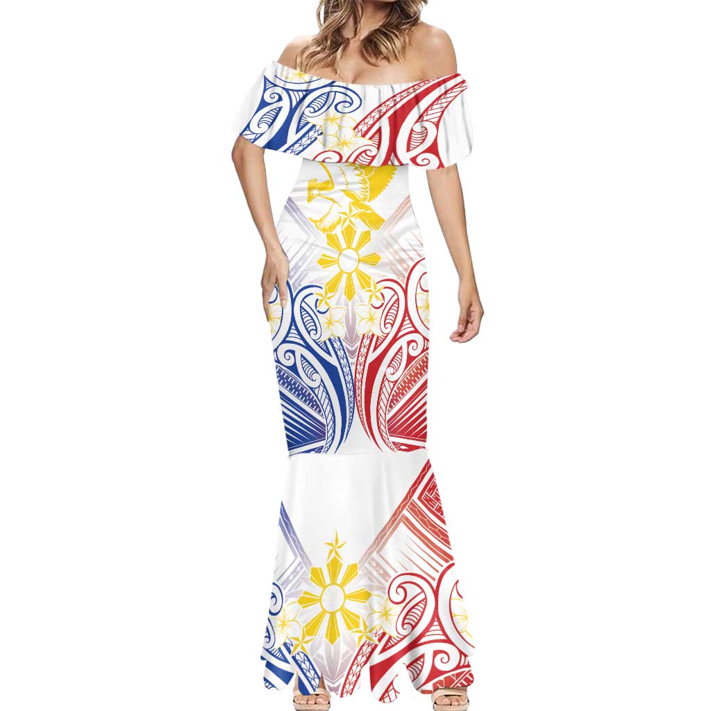 Philippines Tribal Sun Personalized Mermaid Dress Hunting Eagle LT7 - Polynesian Pride