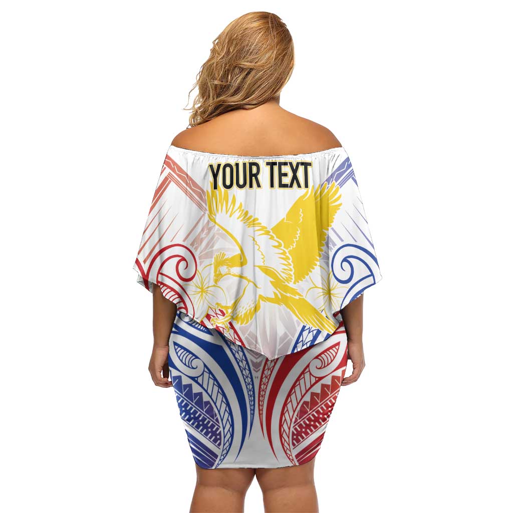 Philippines Tribal Sun Personalized Off Shoulder Short Dress Hunting Eagle LT7 - Polynesian Pride