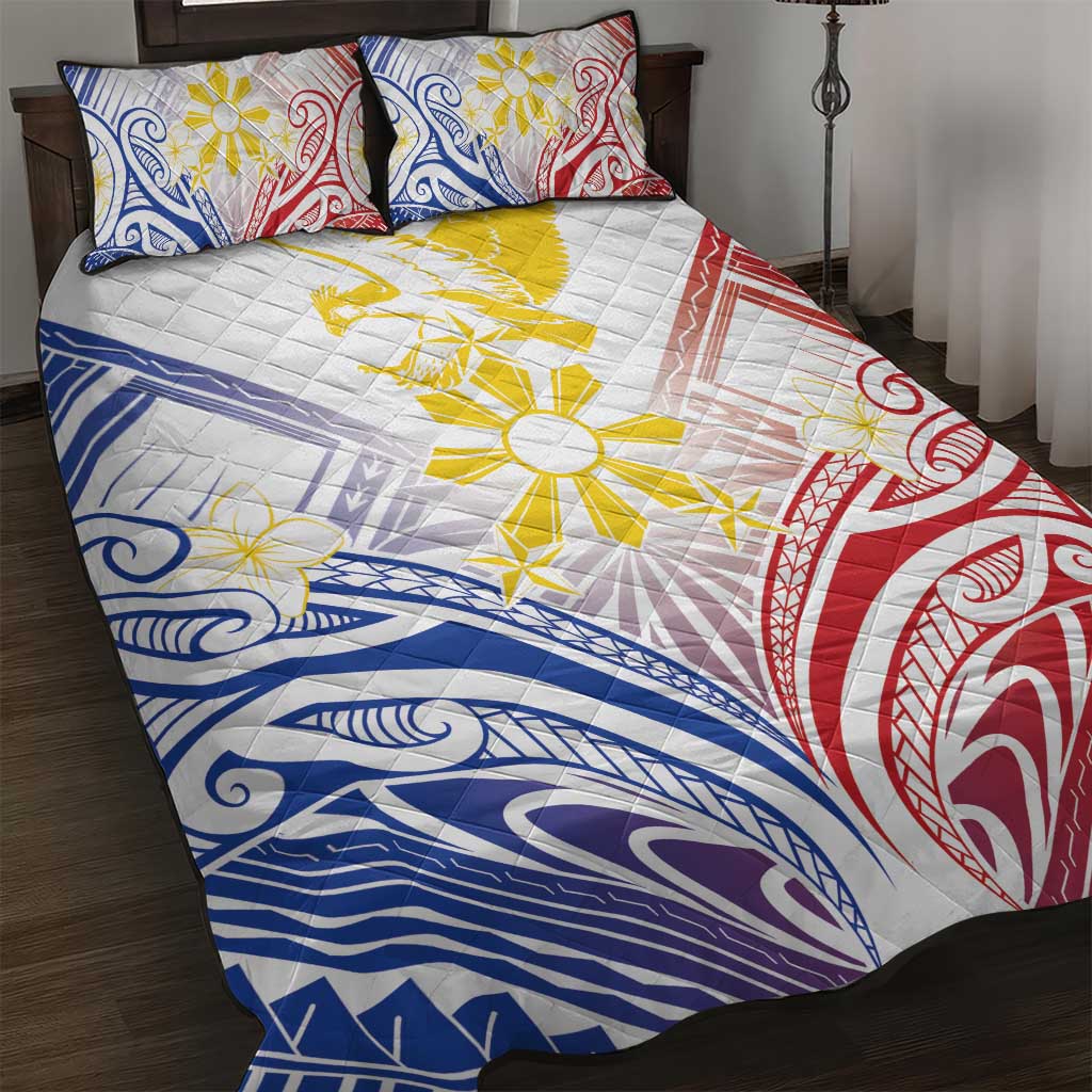 Philippines Tribal Sun Quilt Bed Set Hunting Eagle