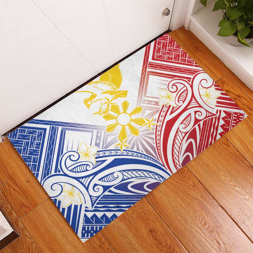 Philippines Tribal Sun Rubber Doormat Hunting Eagle LT7 - Polynesian Pride