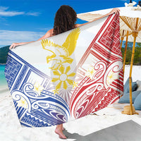 Philippines Tribal Sun Sarong Hunting Eagle LT7 One Size 44 x 66 inches White - Polynesian Pride