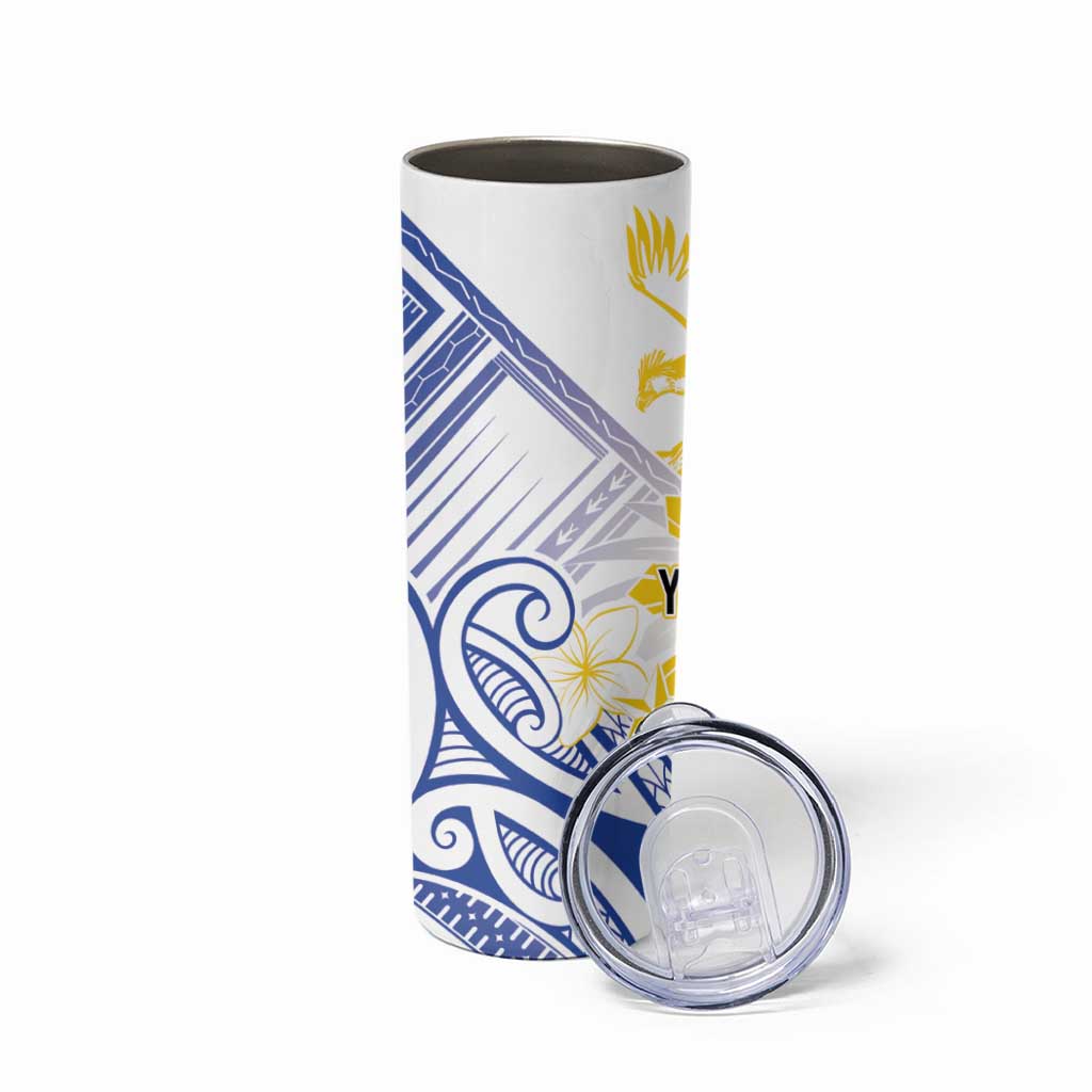 Philippines Tribal Sun Personalized Skinny Tumbler Hunting Eagle LT7 - Polynesian Pride