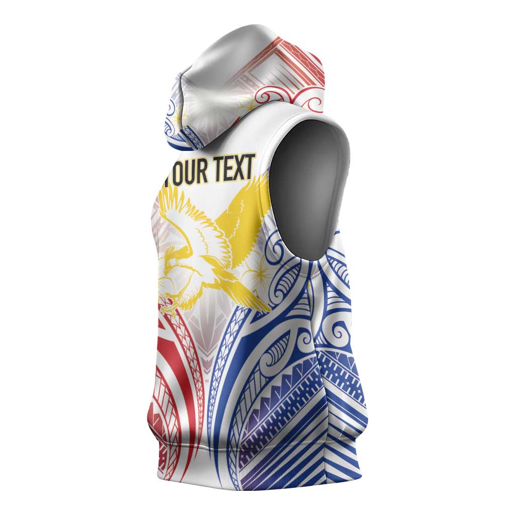 Philippines Tribal Sun Personalized Sleeveless Hoodie Hunting Eagle LT7 - Polynesian Pride