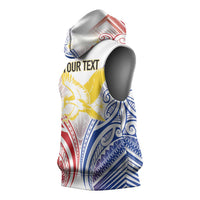 Philippines Tribal Sun Personalized Sleeveless Hoodie Hunting Eagle LT7 - Polynesian Pride
