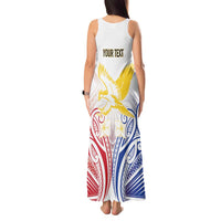 Philippines Tribal Sun Personalized Tank Maxi Dress Hunting Eagle LT7 - Polynesian Pride
