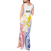 Philippines Tribal Sun Personalized Tank Maxi Dress Hunting Eagle LT7 - Polynesian Pride