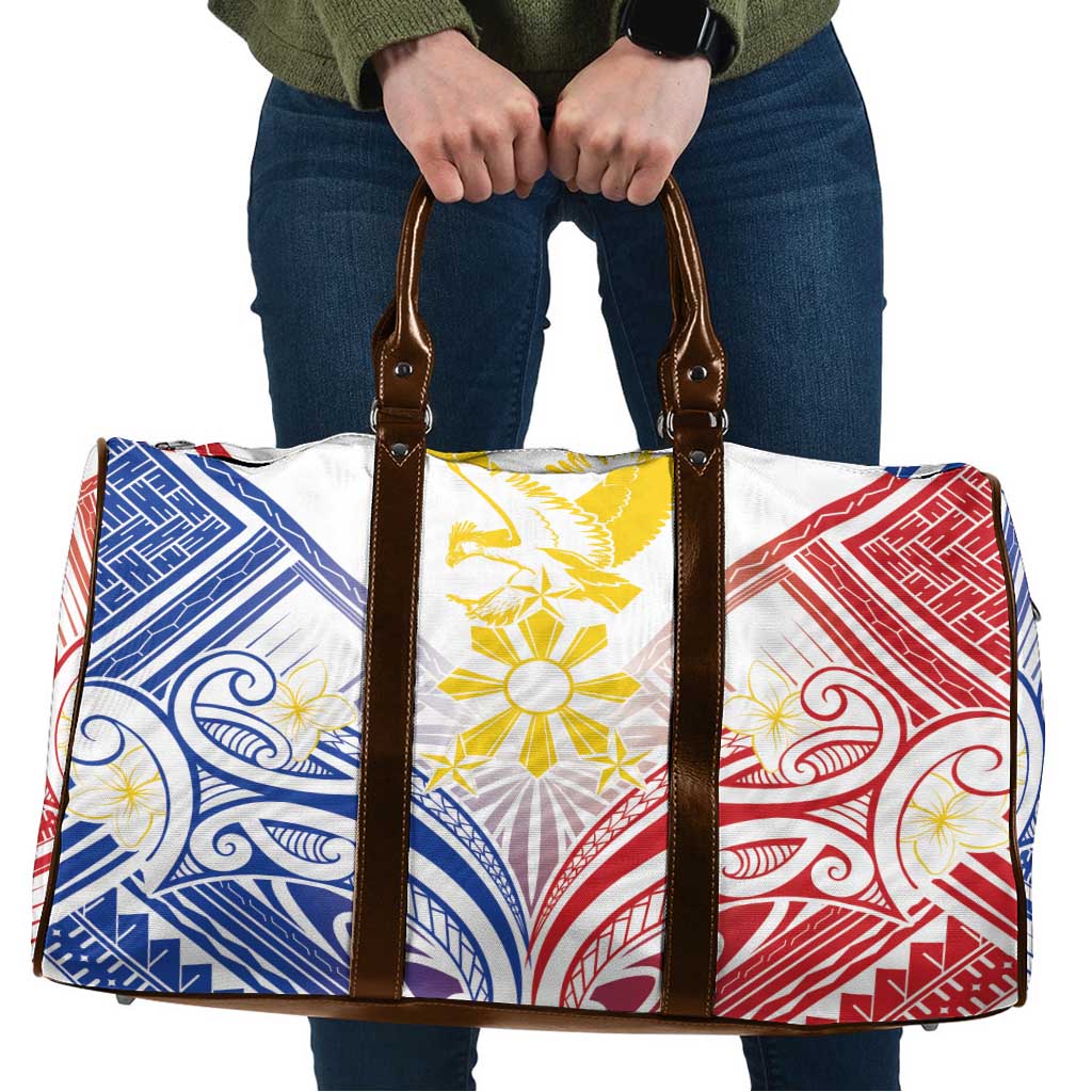 Philippines Tribal Sun Travel Bag Hunting Eagle LT7 White - Polynesian Pride