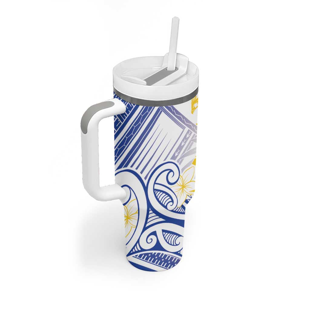 Philippines Tribal Sun Personalized Tumbler With Handle Hunting Eagle LT7 - Polynesian Pride