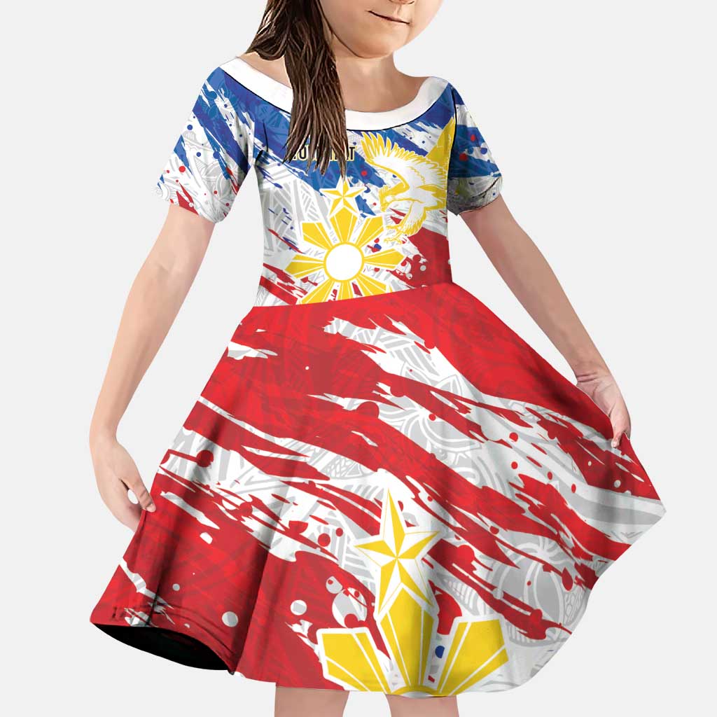 Personalized Filipino Sun and Stars Family Matching Puletasi and Hawaiian Shirt Grunge Vibes
