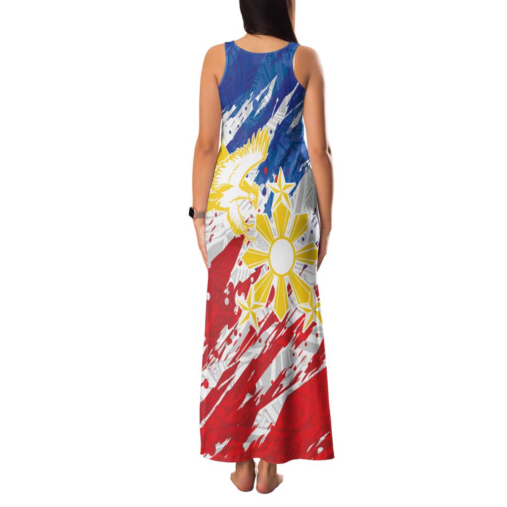 Personalized Filipino Sun and Stars Family Matching Tank Maxi Dress and Hawaiian Shirt Grunge Vibes