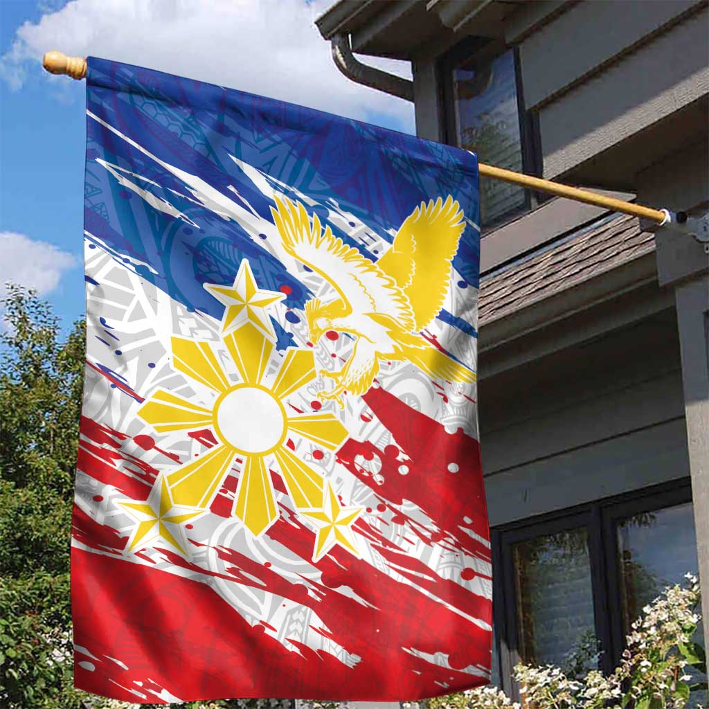 Filipino Sun and Stars Garden Flag Grunge Vibes LT7 - Polynesian Pride