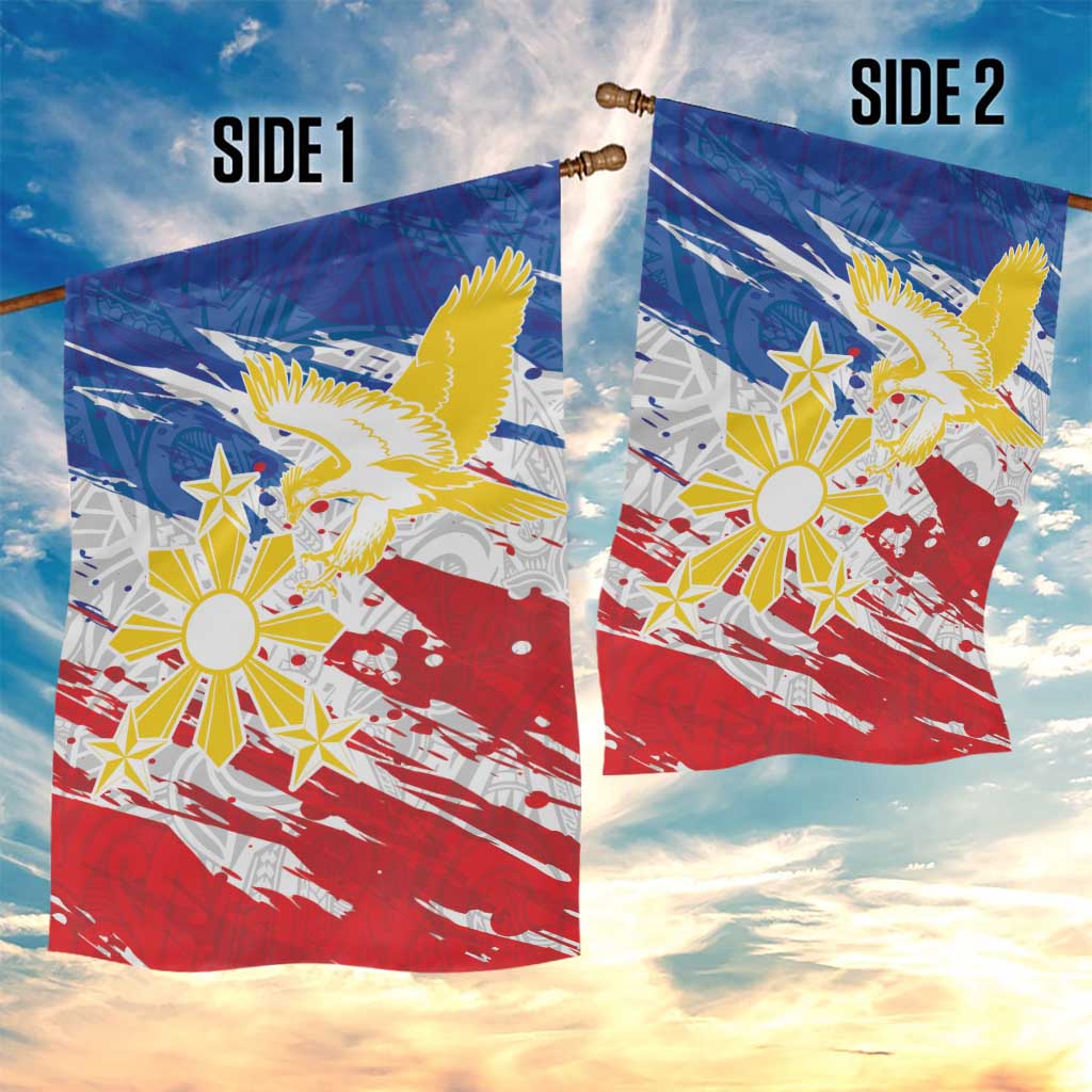 Filipino Sun and Stars Garden Flag Grunge Vibes LT7 - Polynesian Pride