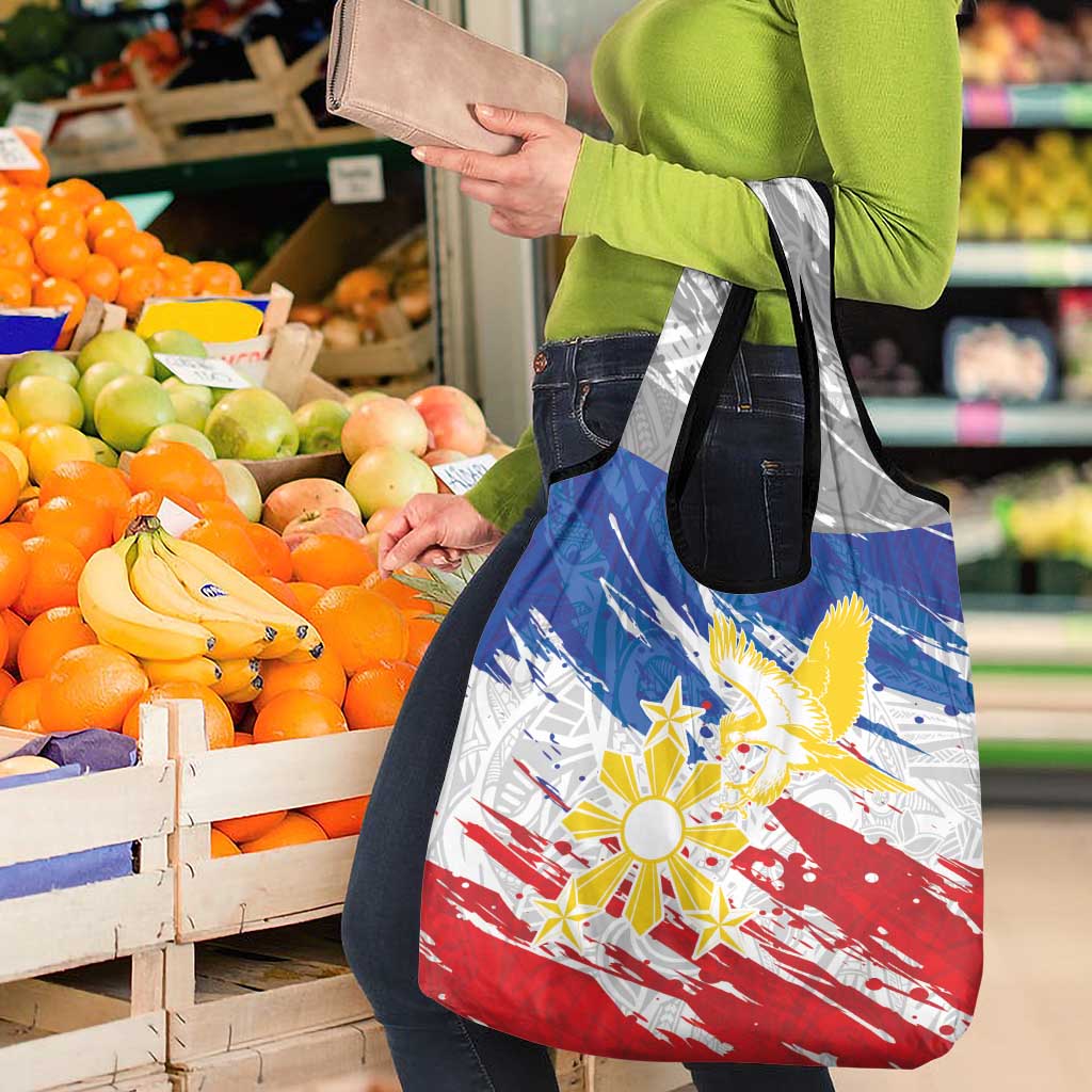 Filipino Sun and Stars Grocery Bag Grunge Vibes LT7 - Polynesian Pride