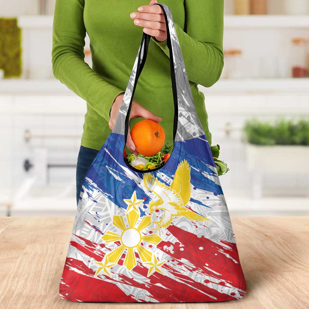 Filipino Sun and Stars Grocery Bag Grunge Vibes LT7 - Polynesian Pride