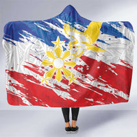 Filipino Sun and Stars Hooded Blanket Grunge Vibes LT7 One Size White - Polynesian Pride