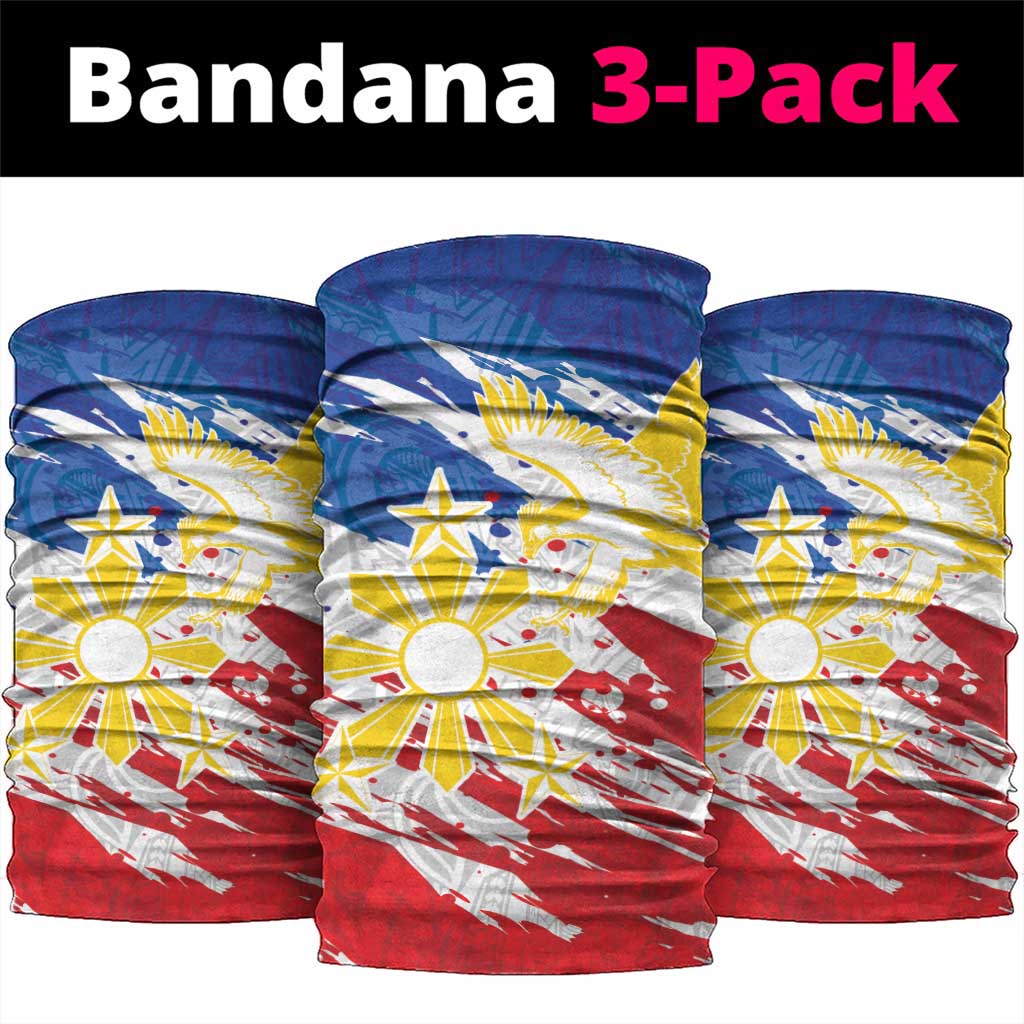 Filipino Sun and Stars Neck Gaiter Grunge Vibes LT7 package One Size: 25*50cm White - Polynesian Pride