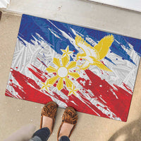 Filipino Sun and Stars Rubber Doormat Grunge Vibes