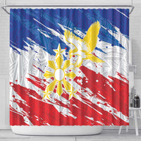Filipino Sun and Stars Shower Curtain Grunge Vibes LT7 - Polynesian Pride