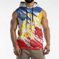 Personalized Filipino Sun and Stars Sleeveless Hoodie Grunge Vibes LT7 - Polynesian Pride