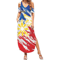 Personalized Filipino Sun and Stars Summer Maxi Dress Grunge Vibes